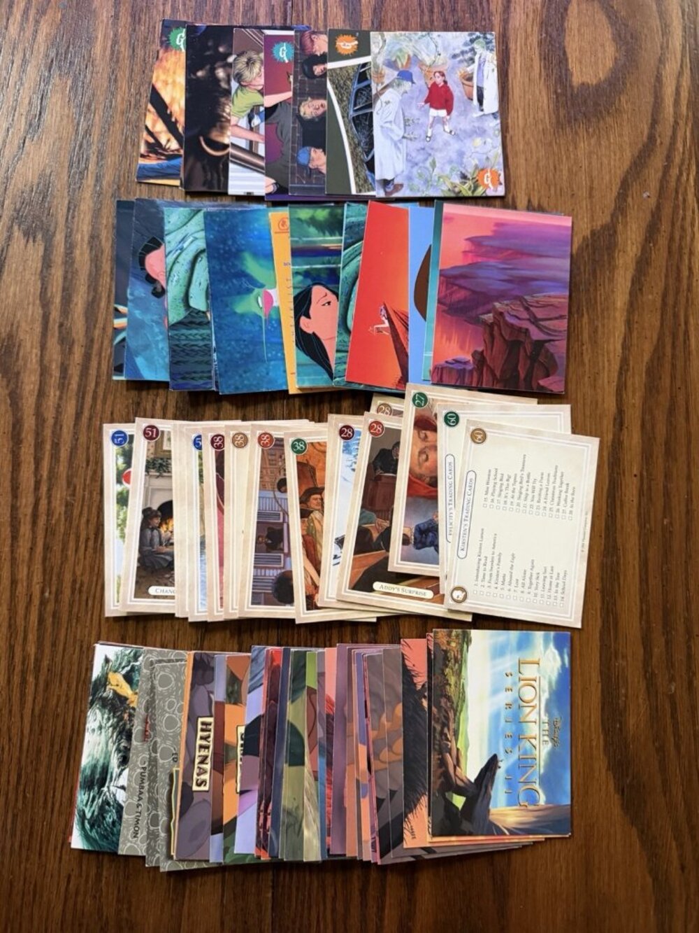 Trading‎ Card Lot: American Girl, Pocahontas, Lion King, Goosebumps 85 Cards